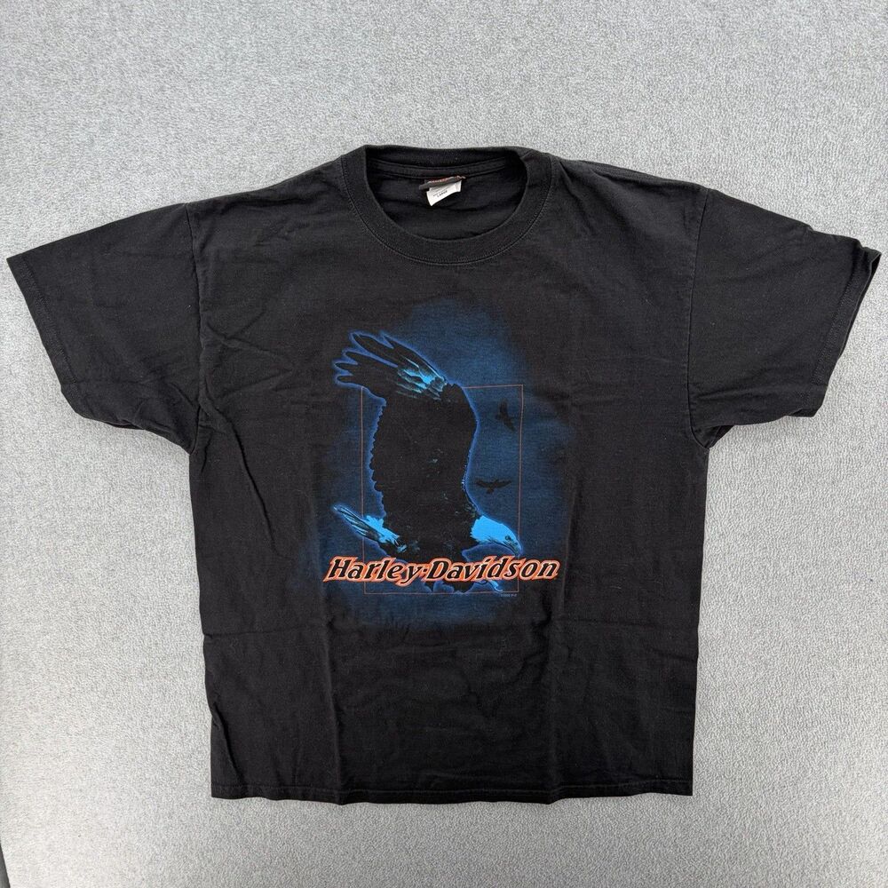 Harley-Davidson Factory Tour York PA Eagle Graphic T-Shirt Mens Large Black 2009